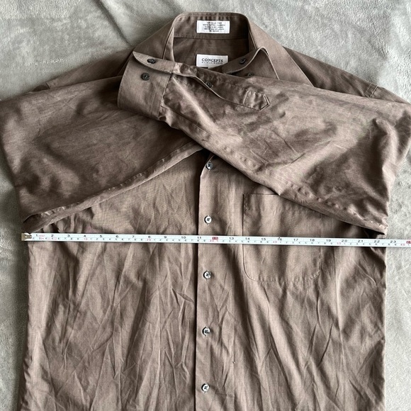Concept by Claiborne long sleeves brown dress shirt size 15.5 - Picture 5 of 8